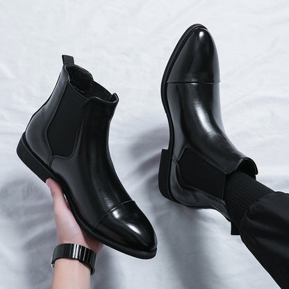Kennith - Modische und bequeme Chelsea-Lederschnürstiefel für Herren