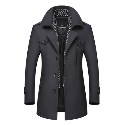 Ronny - Herren Retro-Mantel mit zahlreichen Taschen