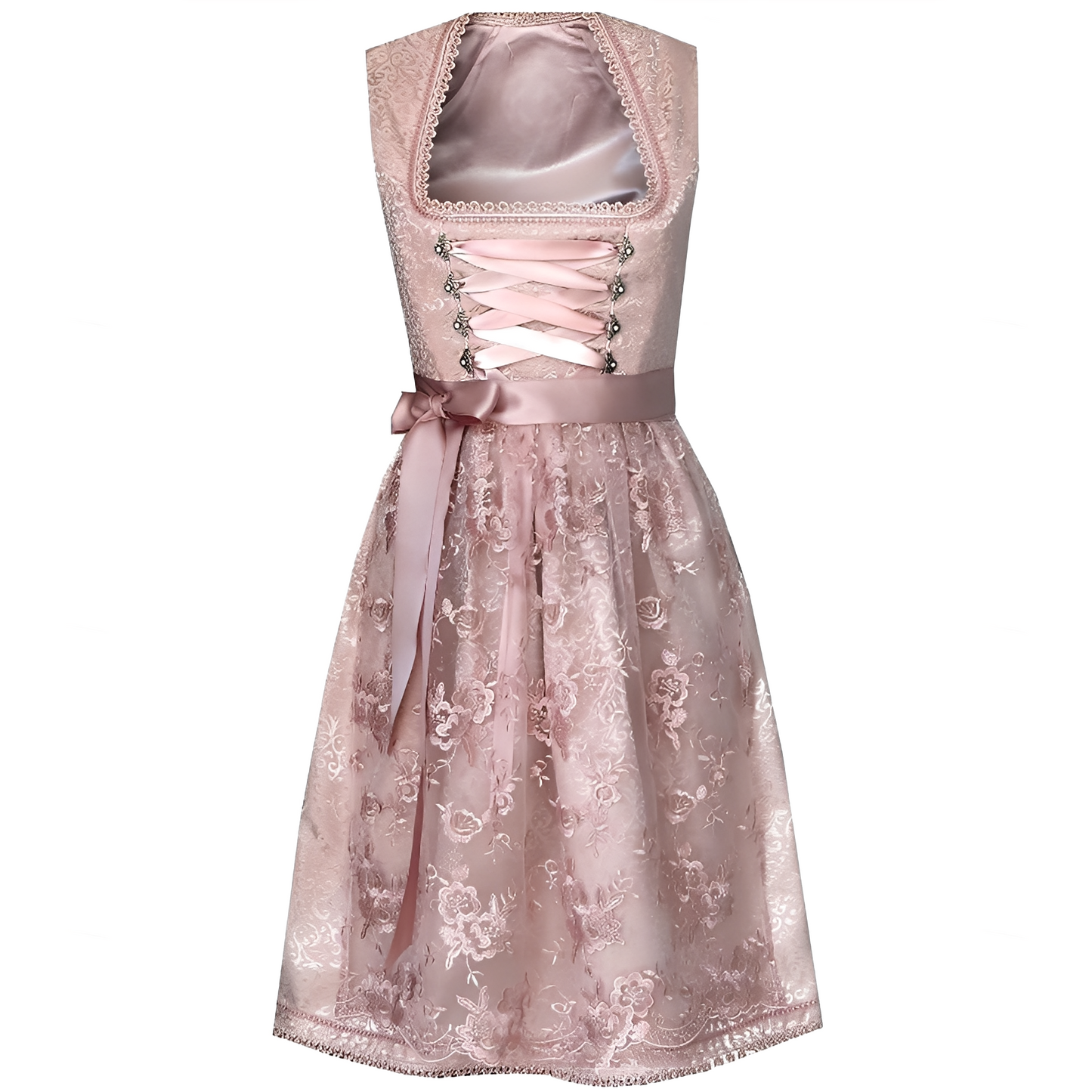 Zella - Frauen-Oktoberfestkleid mit Schnürung und Muster