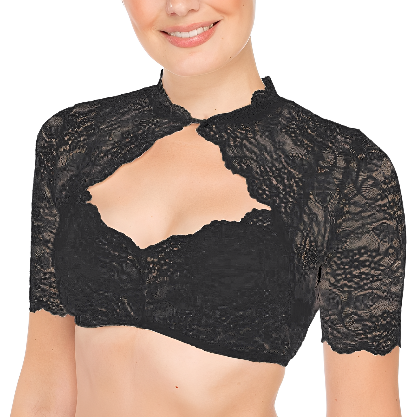 Daniella - Klassische Oktoberfest-Bluse mit Spitze für Damen