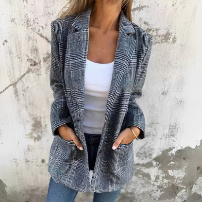 Ellen - Damenblazer mit Karomuster für formelle Anlässe
