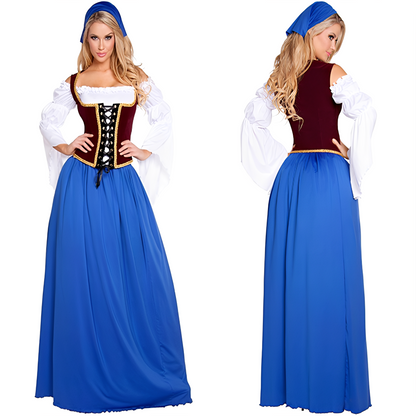 Katelynn - Vintage Oktoberfest langes Kleid für Damen
