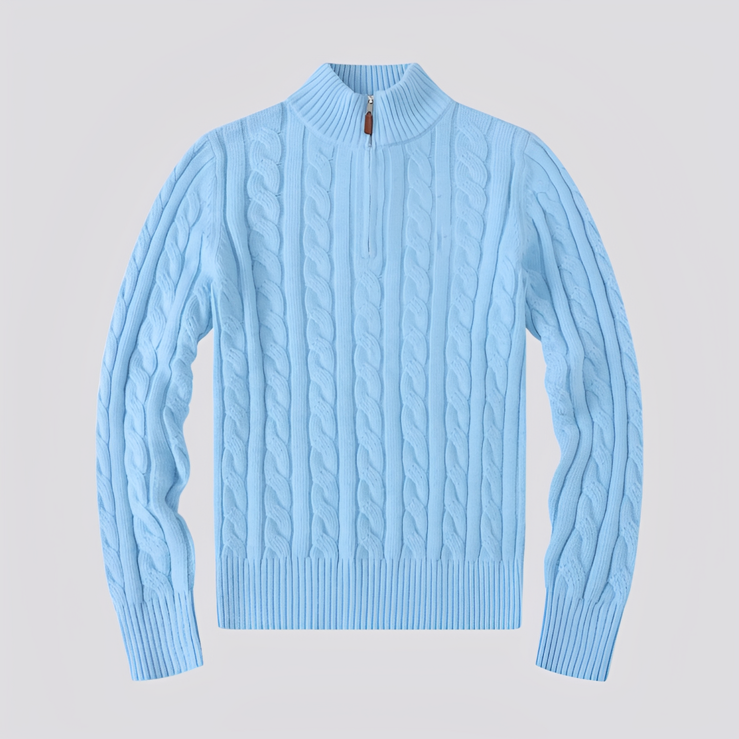 Jasper - Modischer Herrenpullover mit halbem Reißverschluss