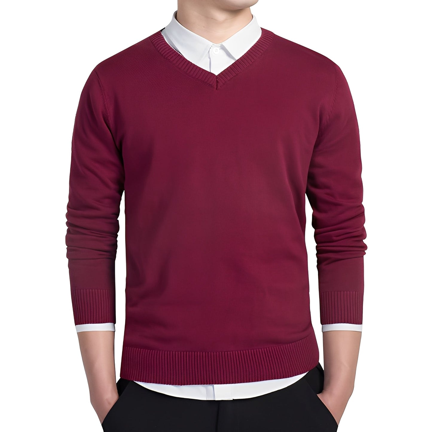 Tom - Herren-Kaschmir-V-Neck-Pullover