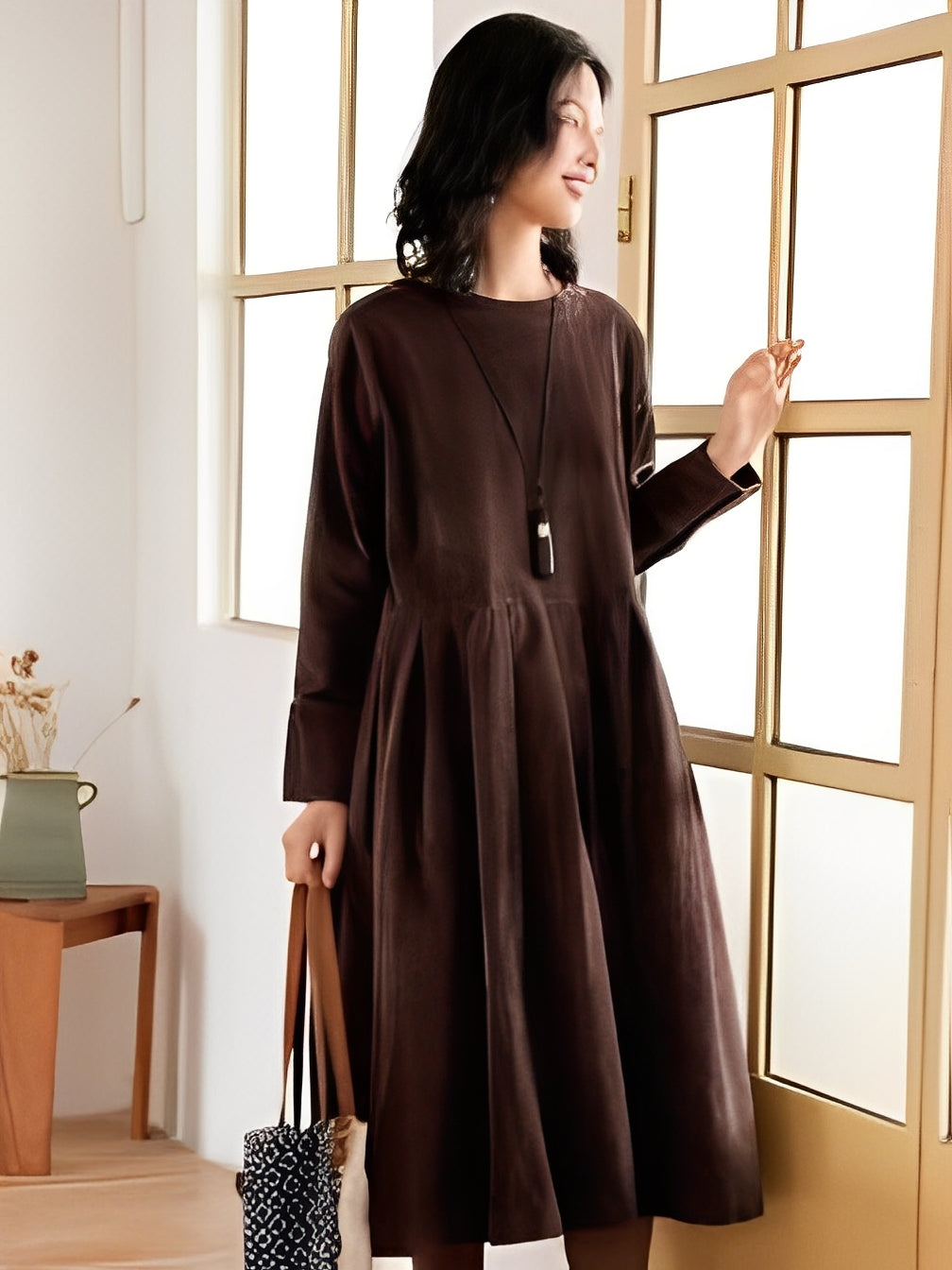 Shyanne - Lockeres Cordkleid für Damen mit Taschen