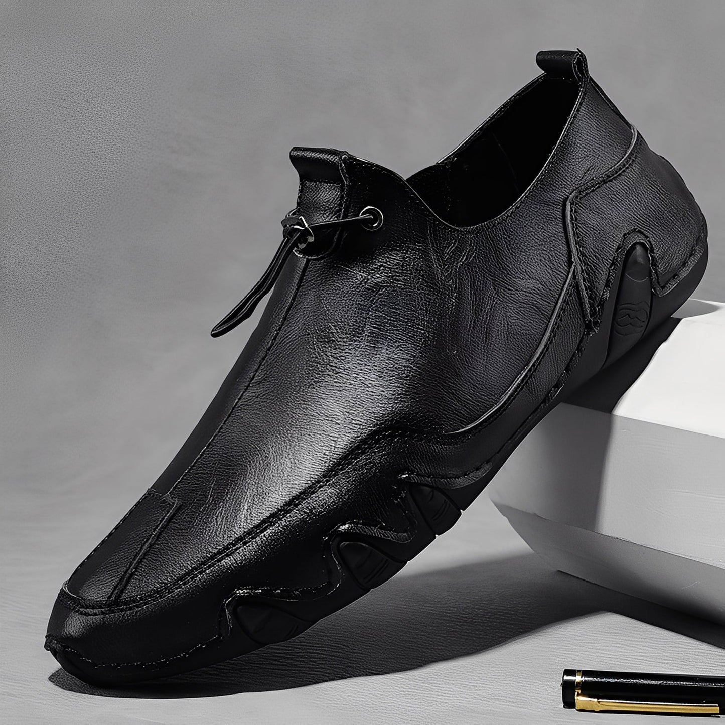Everard - Elegante, lockere Leder-Slipper für Männer