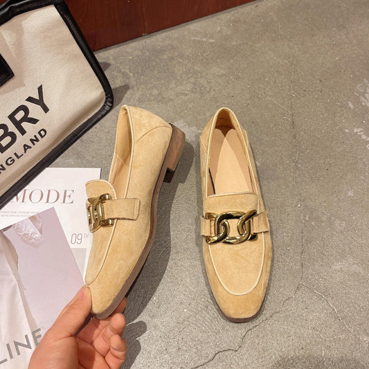 Alice - Klassische, auffällige Wildleder-Loafer für Damen