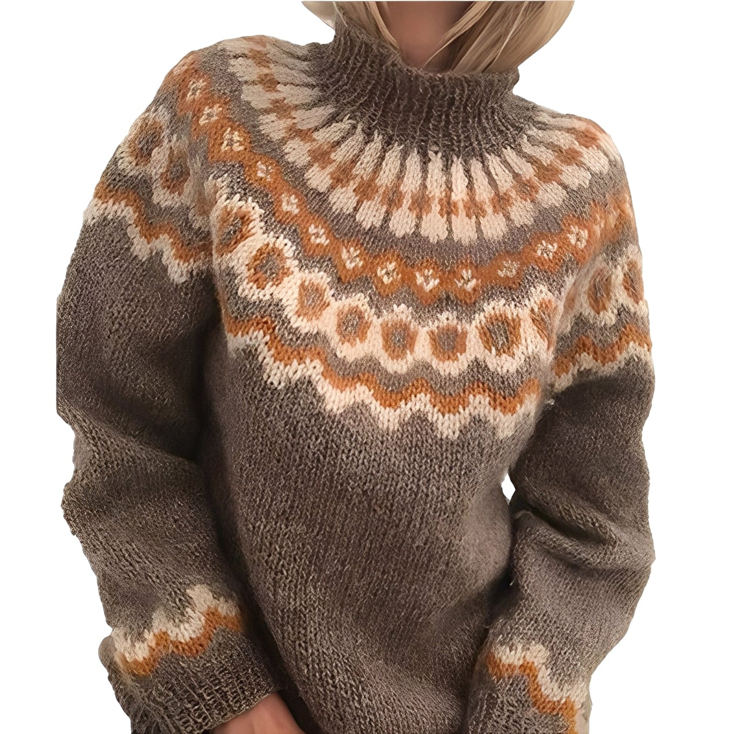 Fiona - Damen-Strickrollkragenpullover