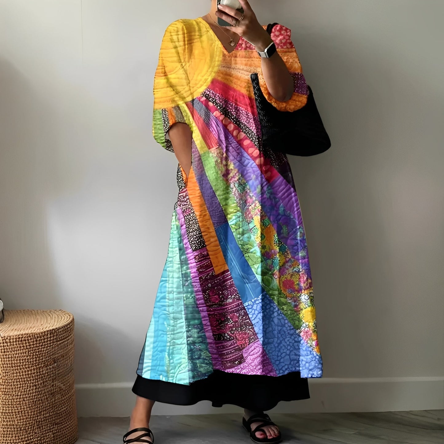 Angeleka - Komfortables und buntes Damenkleid