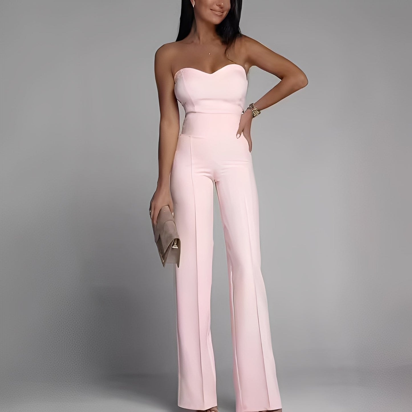 Briley - Eleganter, modischer trägerloser Damen-Jumpsuit