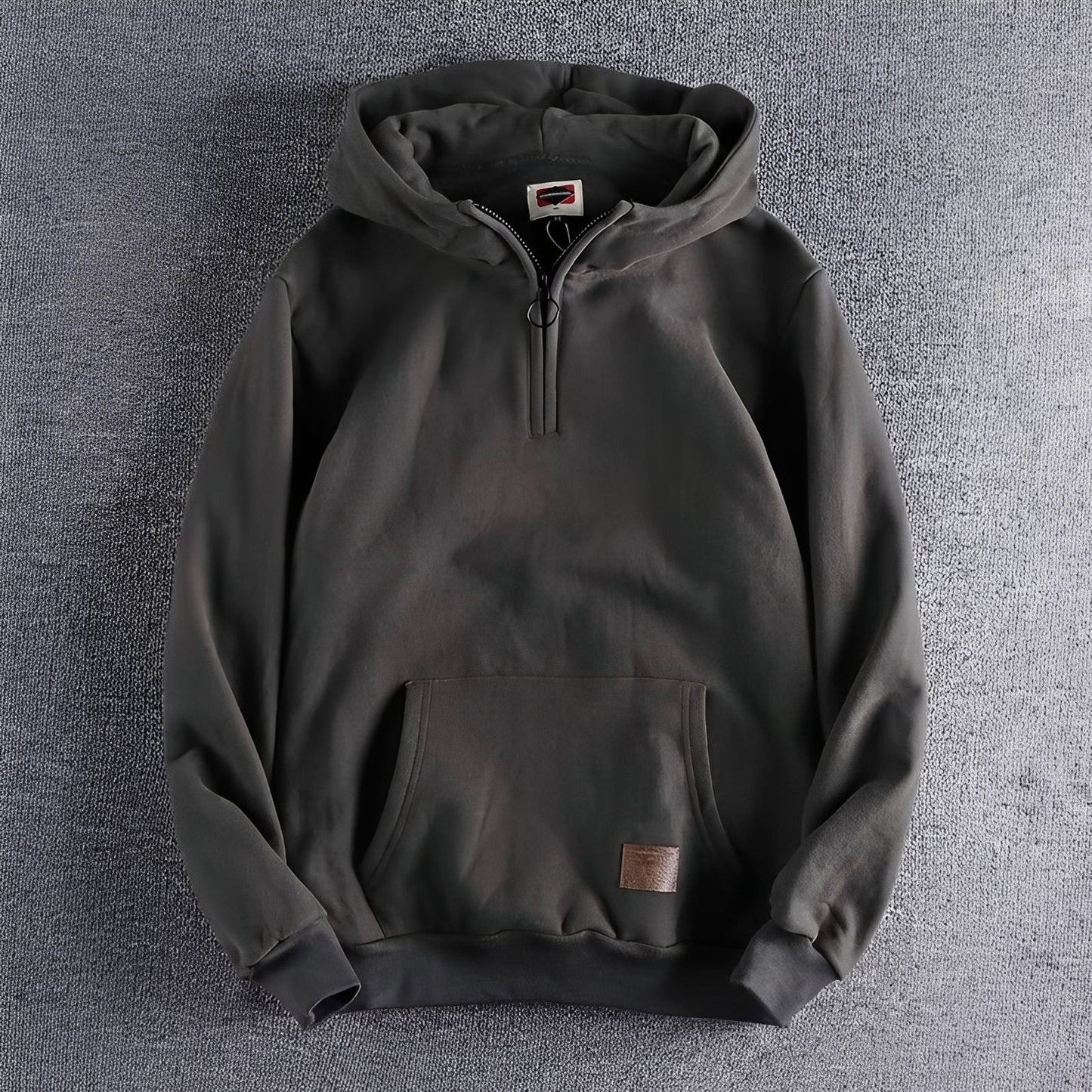 Tommy - Retro-Hoodie mit grobem Reißverschluss für Herren