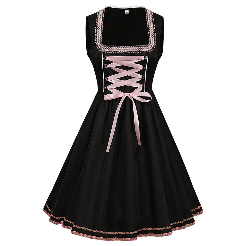 Elenora - Ärmelloses Damen-Dirndlkleid mit Schlitz für das Oktoberfest