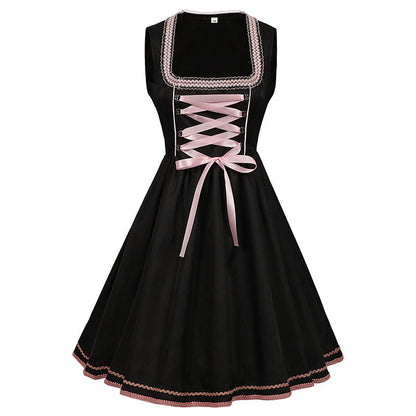 Elenora - Ärmelloses Damen-Dirndlkleid mit Schlitz für das Oktoberfest