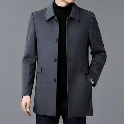 Jerry - Formeller einreihiger Herren-Wollmantel