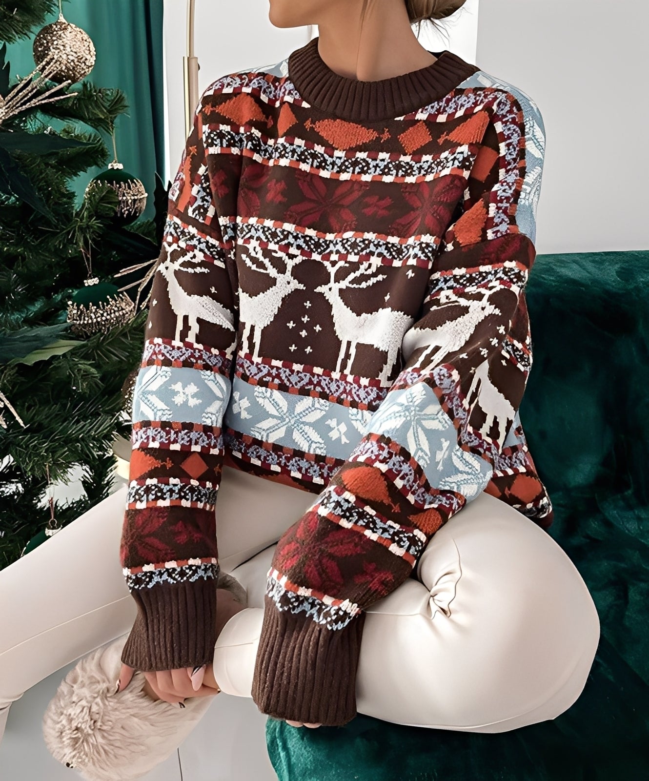 Carolina - Bequemer Damenpullover mit Weihnachtsthema