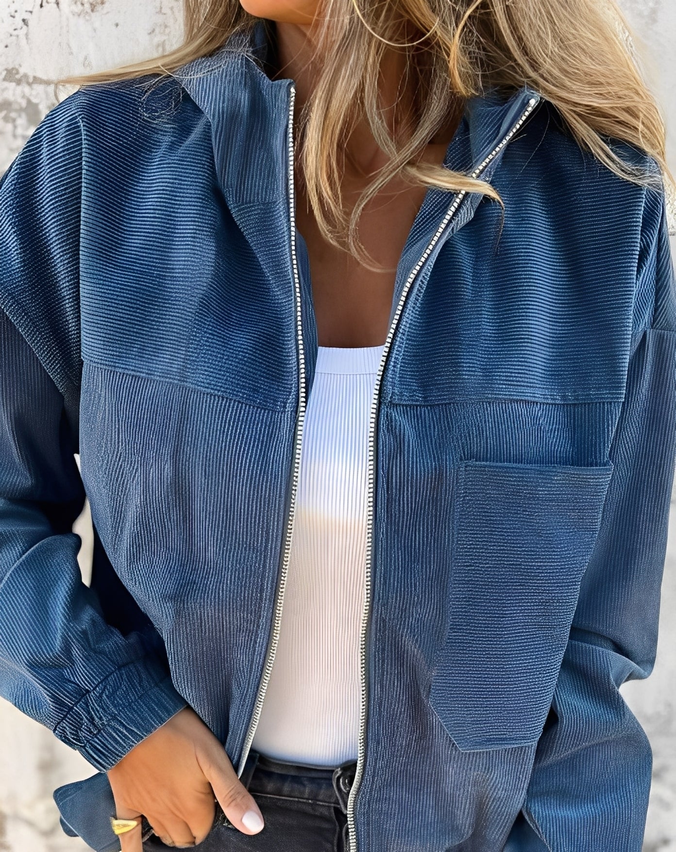 Gillian - Gemütliche Damen-Cordjacke mit Kapuze