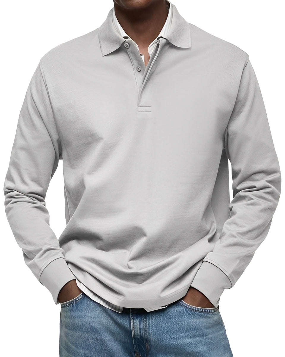 Rowan - Elegantes Langarm-Poloshirt für Herren