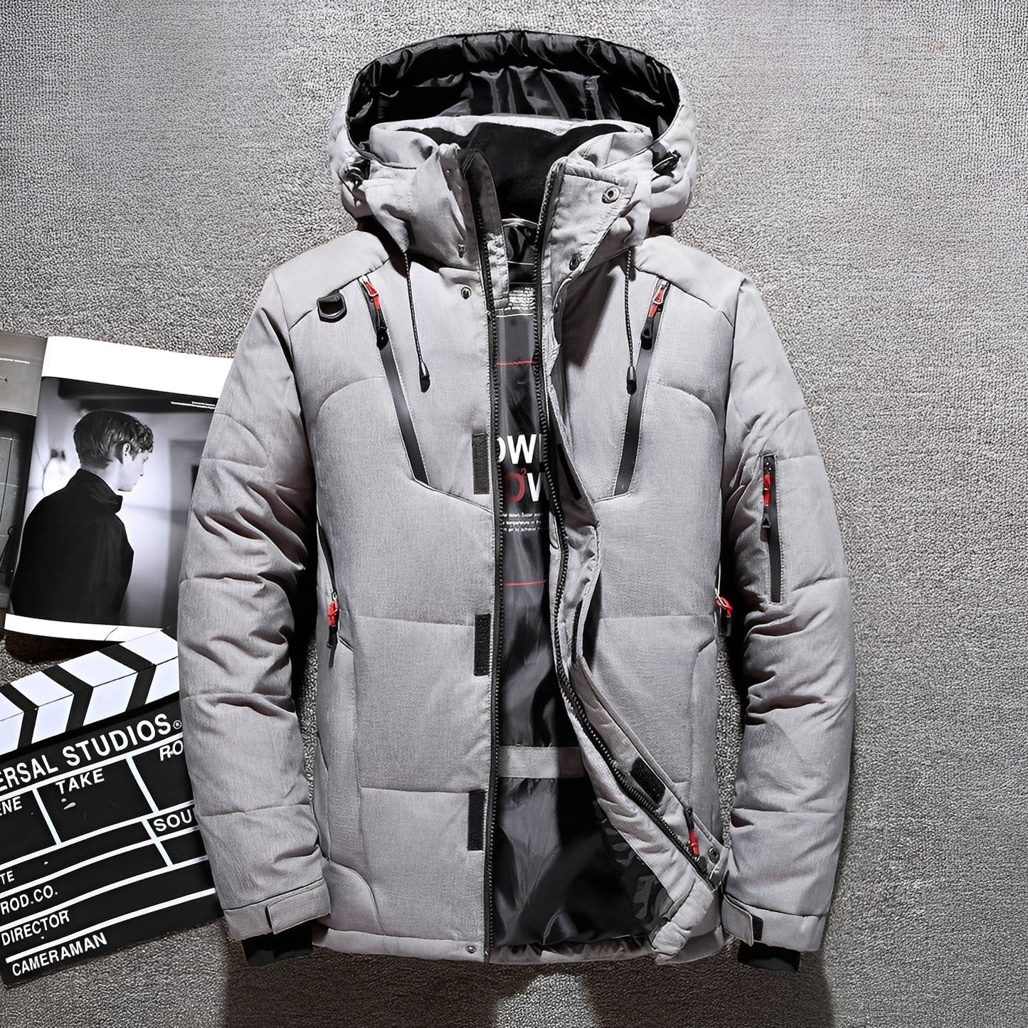 Damian - Moderne Herrenjacke mit Kapuze und vielen Taschen