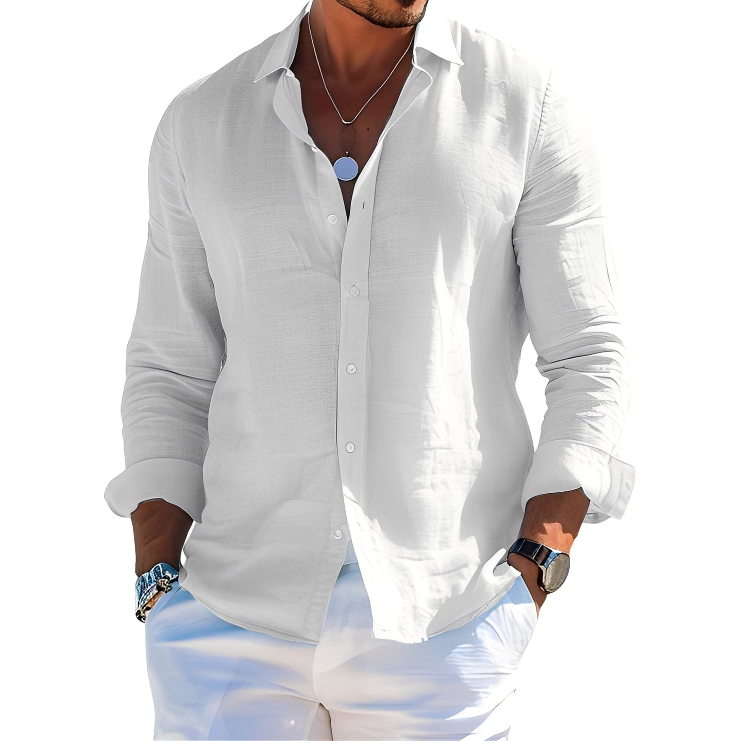 Félicien - Traditionelles Herren-Langarm-Poloshirt