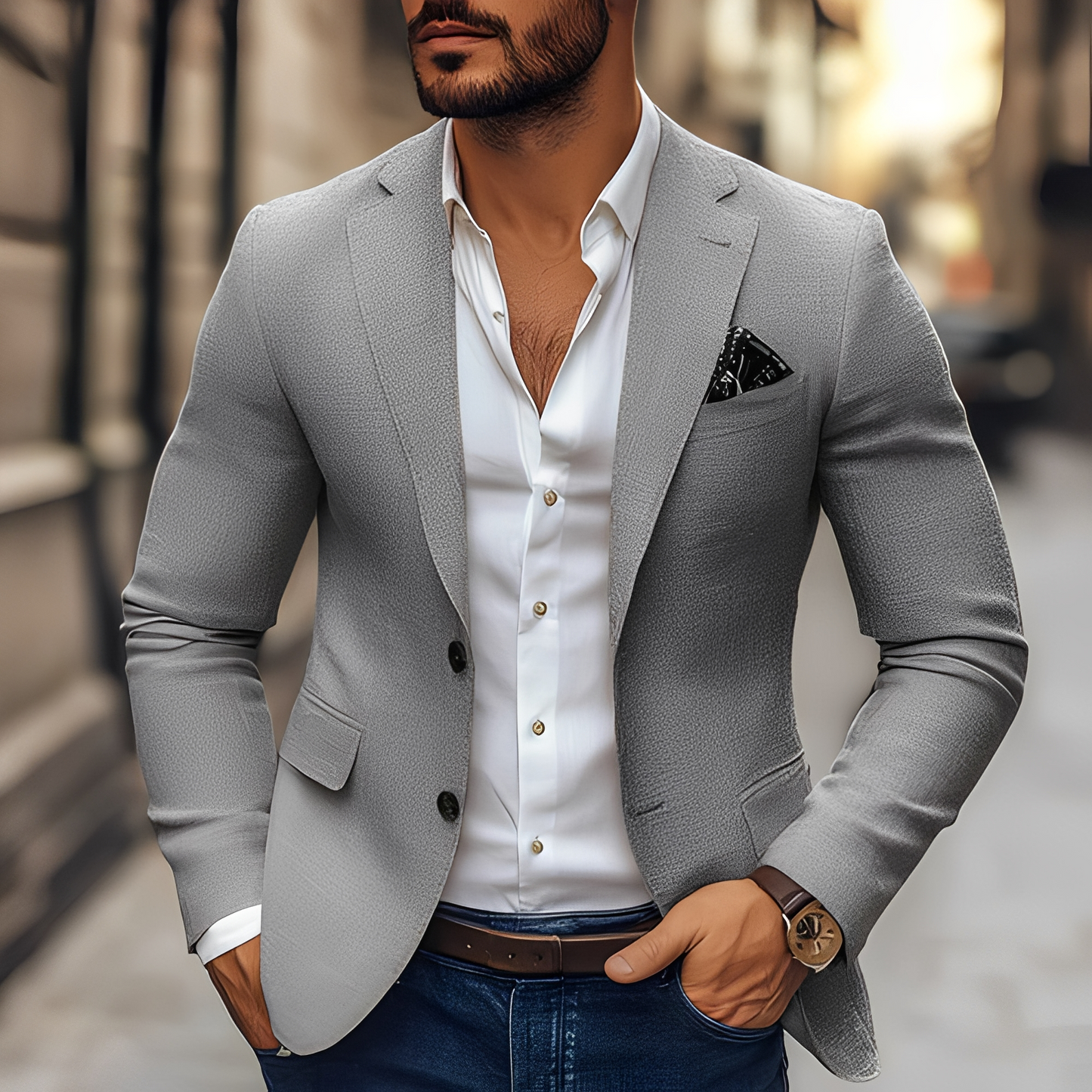 Abednego - Herrenfreizeitjacke mit zwei Knöpfen