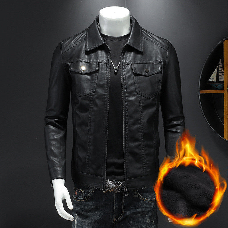 Nelson - Herren-Lederjacke im trendigen Motorradstil