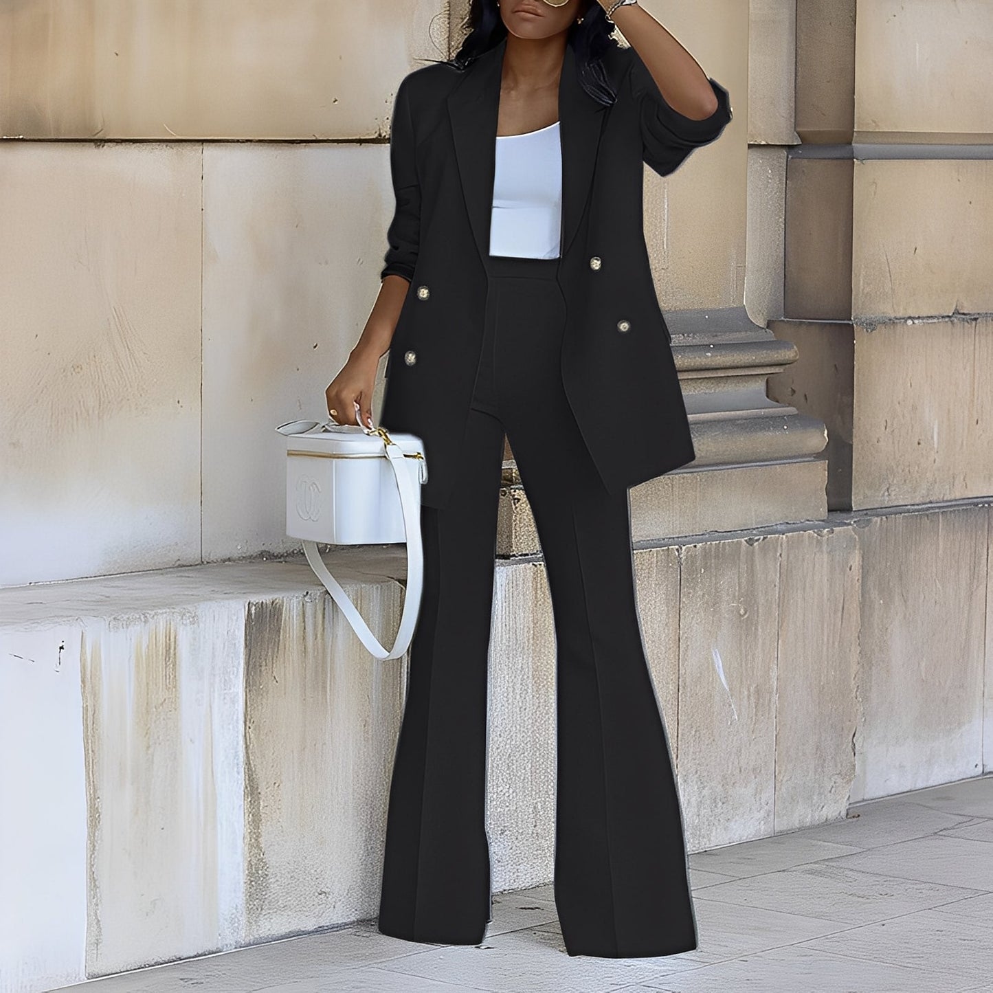 Mélanie - Elegantes langes Blazerset für Damen