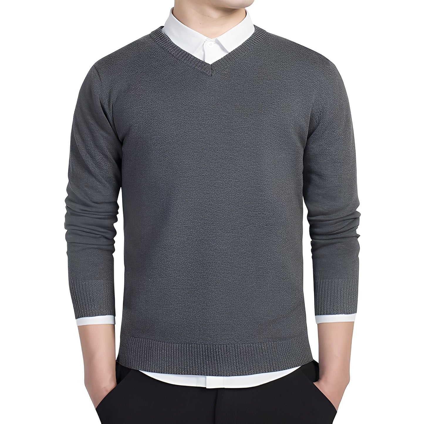 Tom - Herren-Kaschmir-V-Neck-Pullover