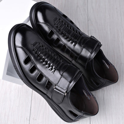 Nelson - Trendige Ledersandalen für Herren mit Lochdesign