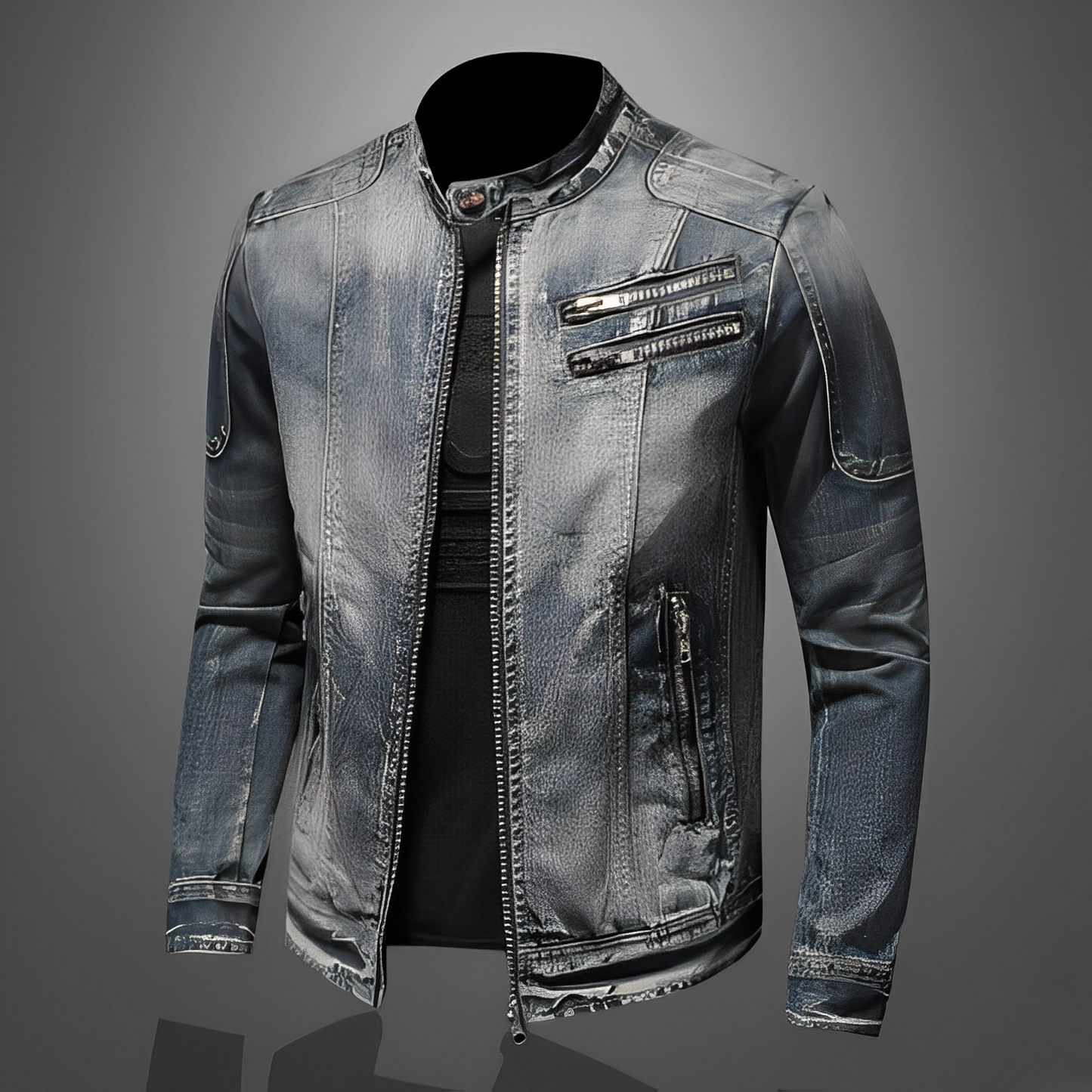 Lucas - Modische Herren-Jeansjacke mit Taschen