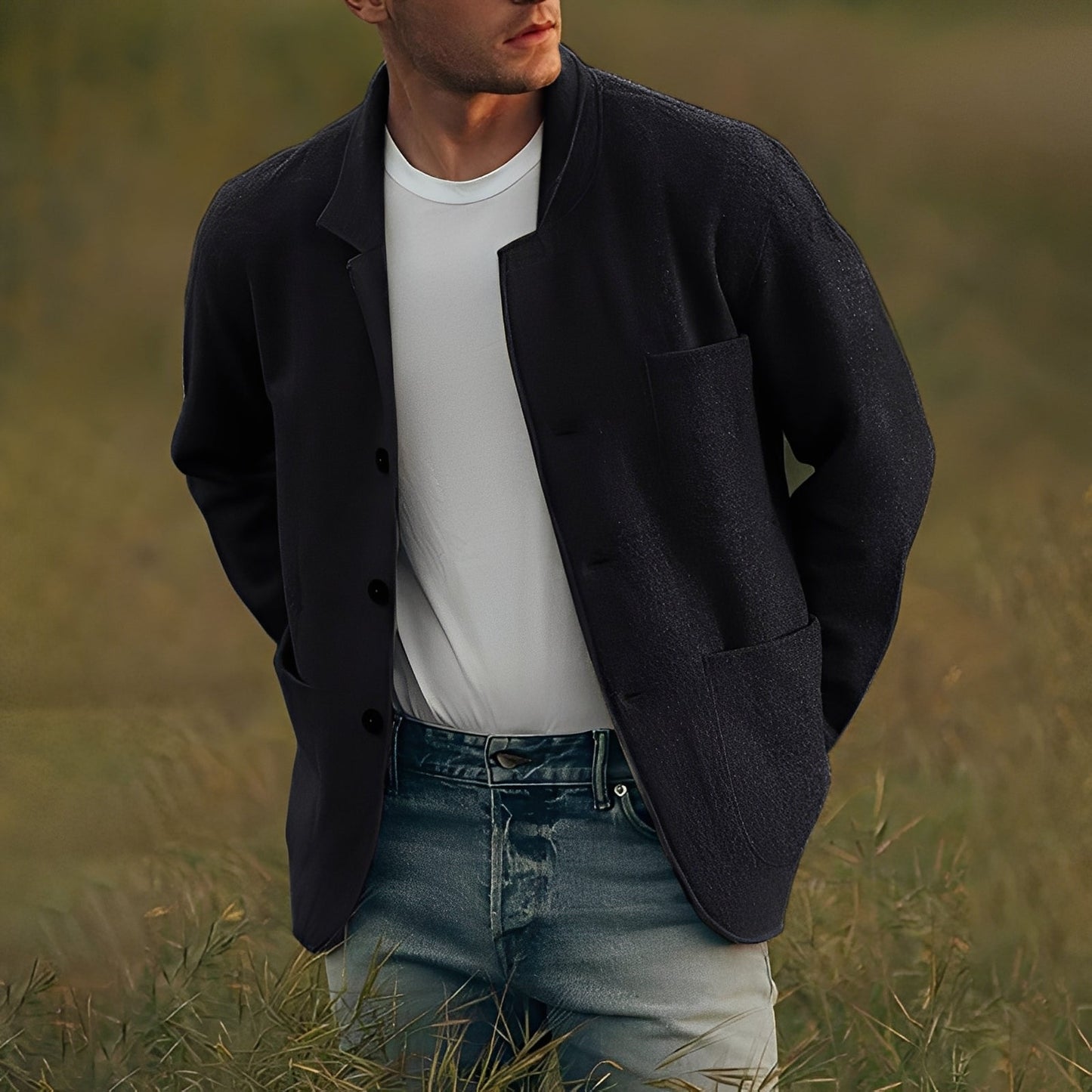 Santiago - Klassische Männerjacke mit Taschen