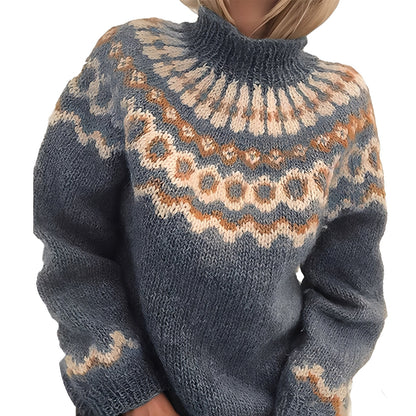 Fiona - Damen-Strickrollkragenpullover