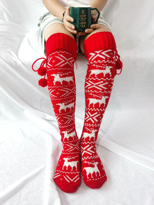 Gabrielle - Elegante, warme Weihnachtssocken für Damen