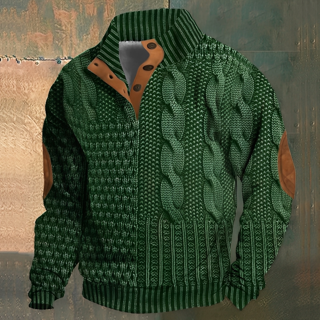 Nazaire - Herrenpullover mit 3D-Druckmotiv