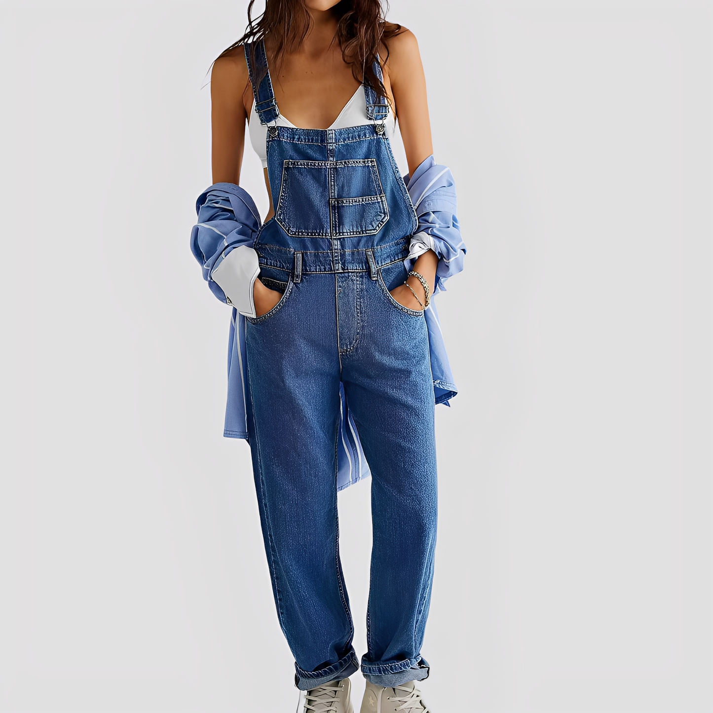 Mildred - Bequeme und zeitlose Damenjeans-Latzhose