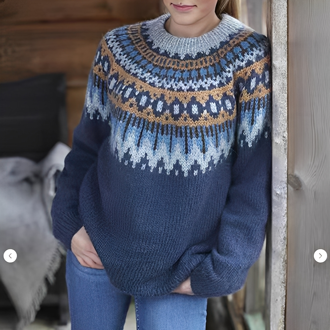 Manuela - Damenpullover im nordischen Winterdesign