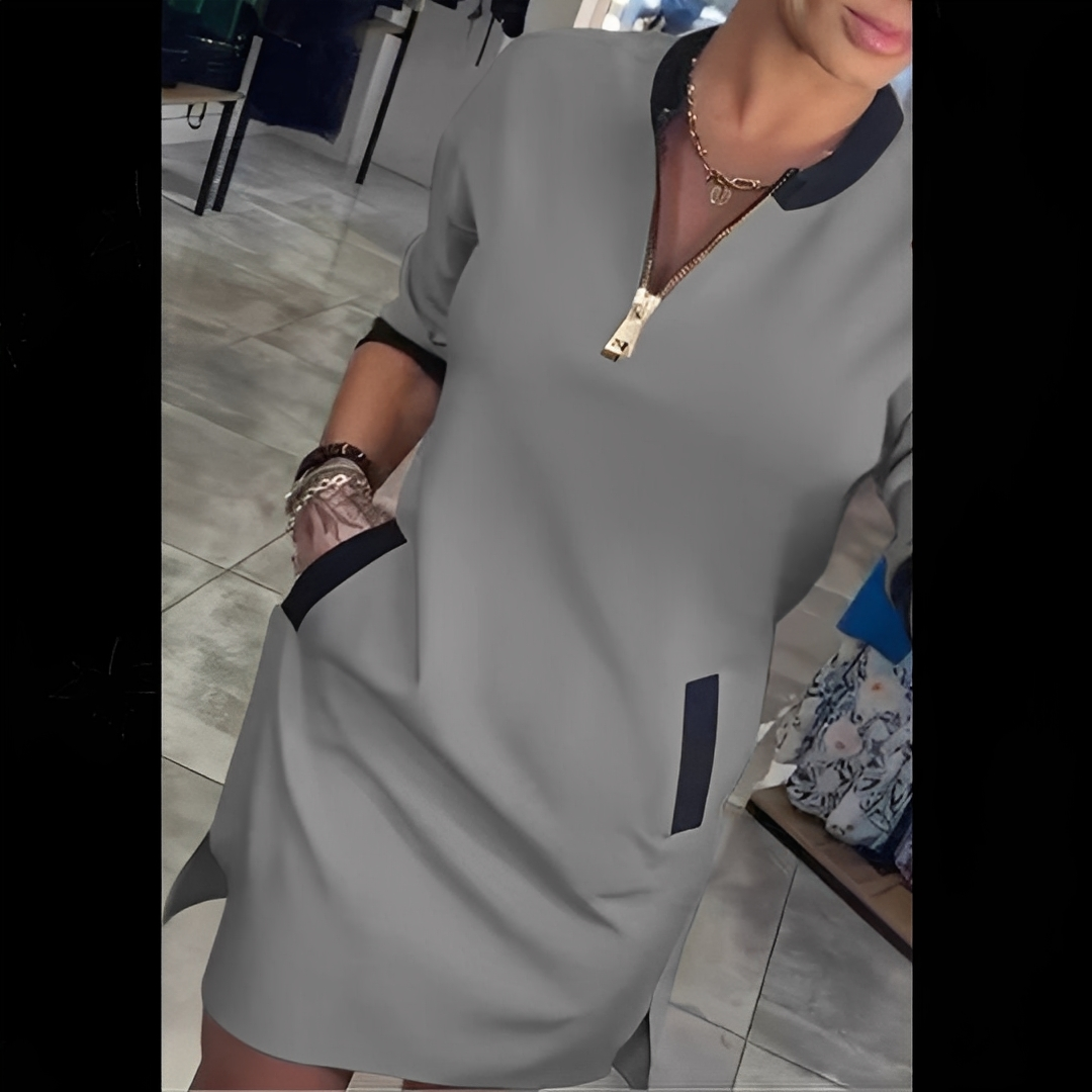 Angelena - Stilvolles Damenkleid mit langen Ärmeln