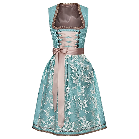 Zella - Frauen-Oktoberfestkleid mit Schnürung und Muster