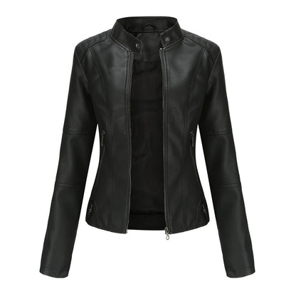Martha - Elegante, schmal geschnittene Damenlederjacke