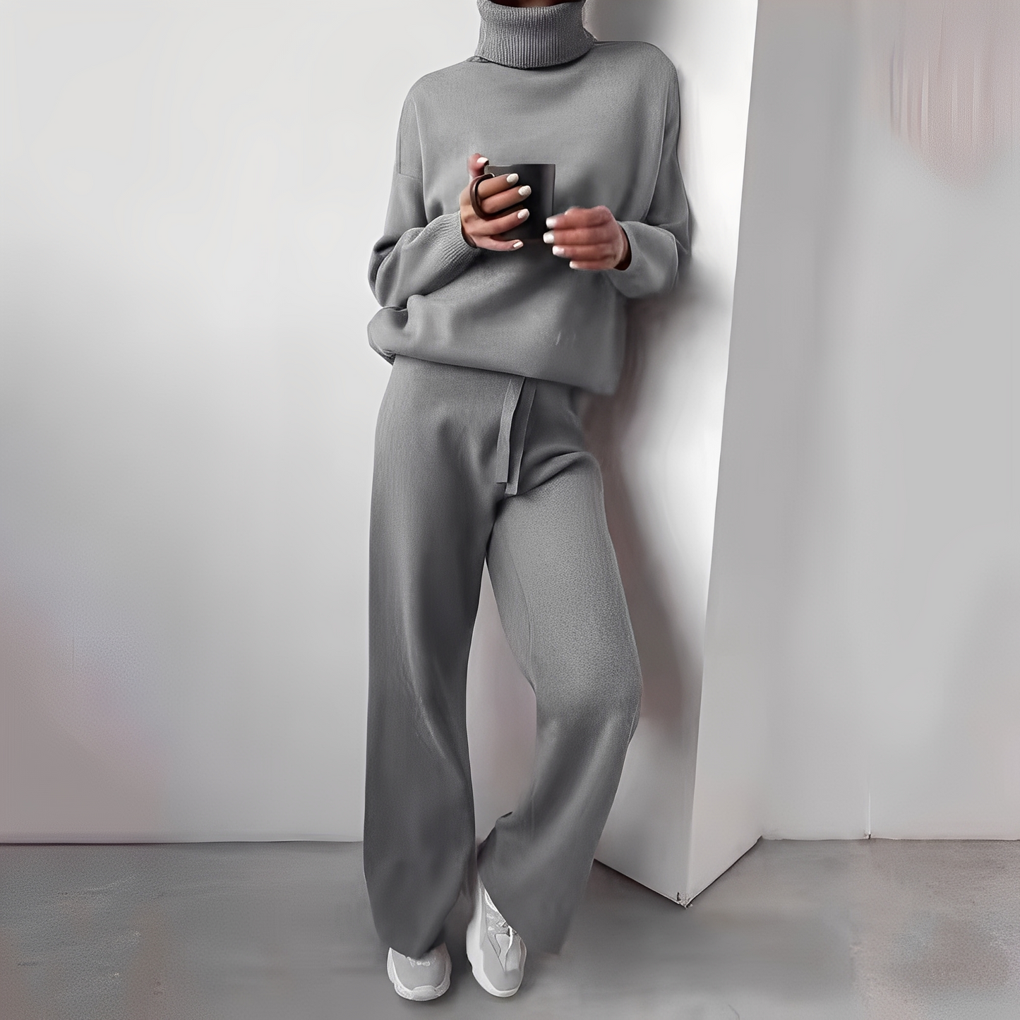 Kimberlee - Damen-Rollkragenset mit schlichtem Design