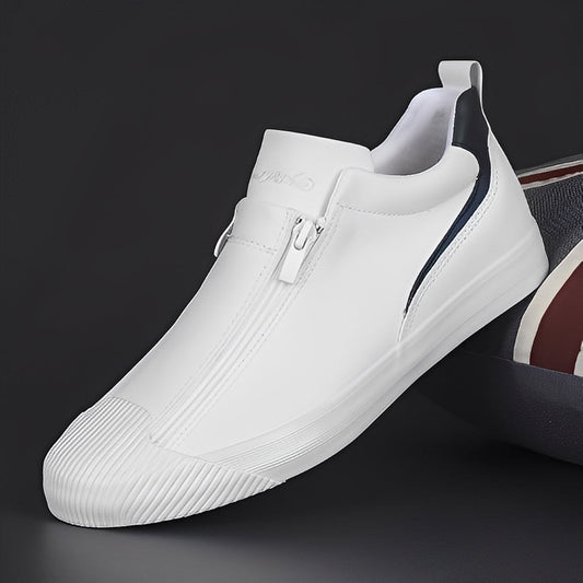 Jerred - Moderne Herrenschuhe aus Leder mit Zipper