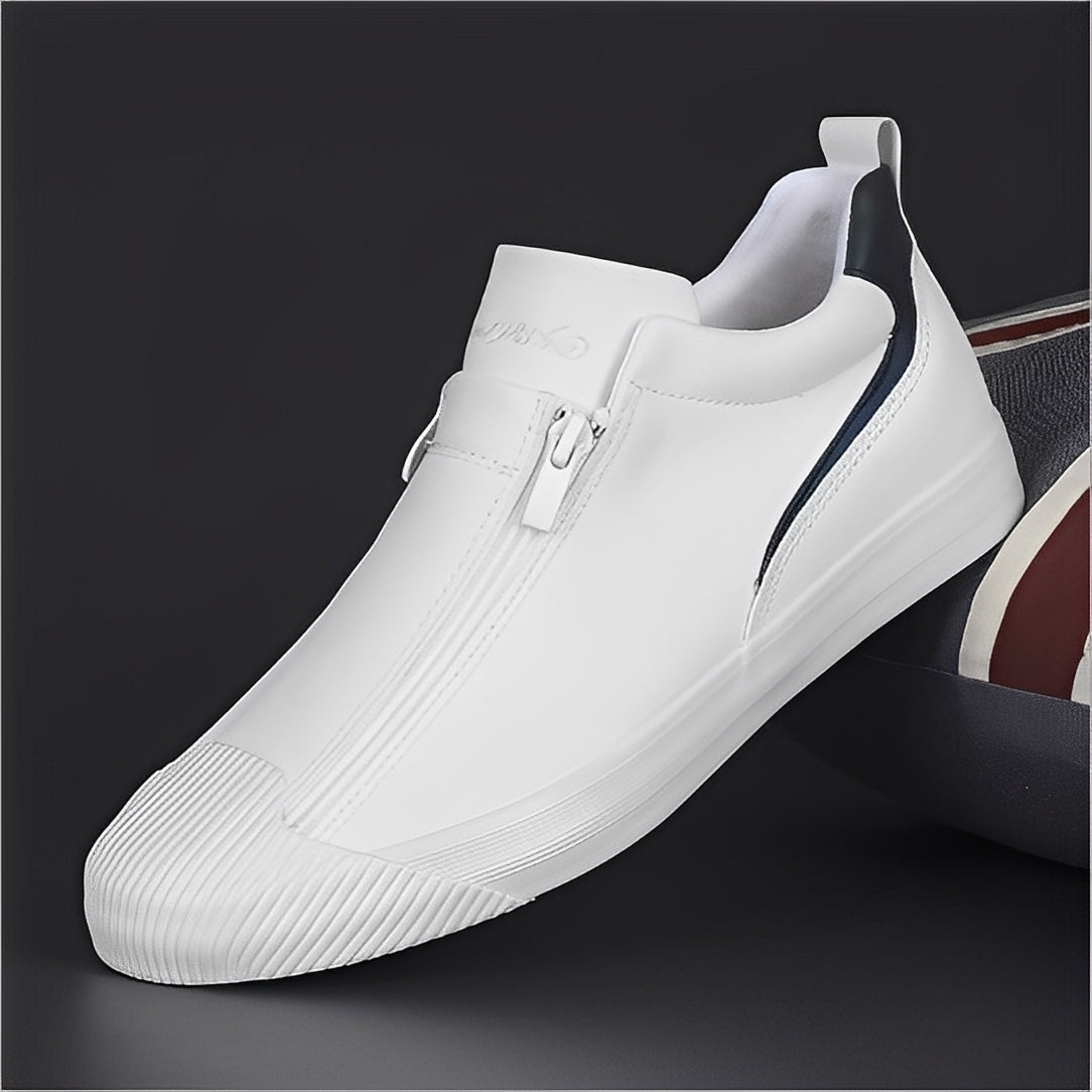 Marcus - Leder-Herrenschuhe mit Doppelreißverschluss