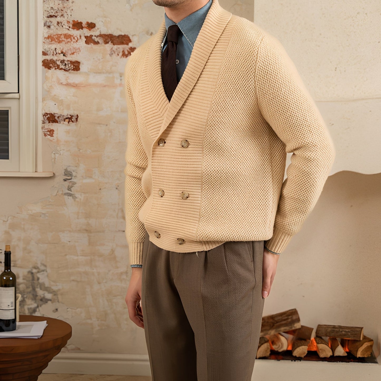 Arthur - Stilvoller V-Ausschnitt Cardigan für Herren