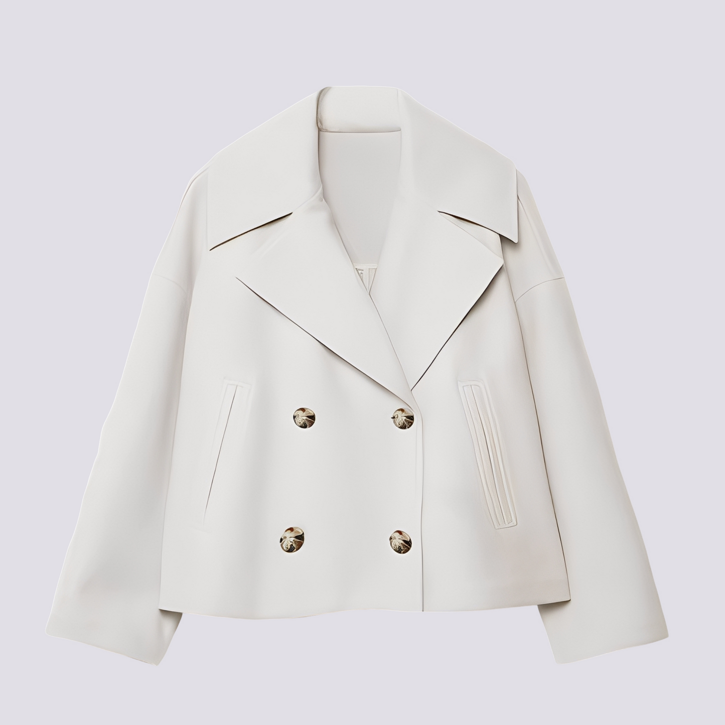 Bethney - Stilvolle kurze Wolljacke mit Reverskragen für Damen