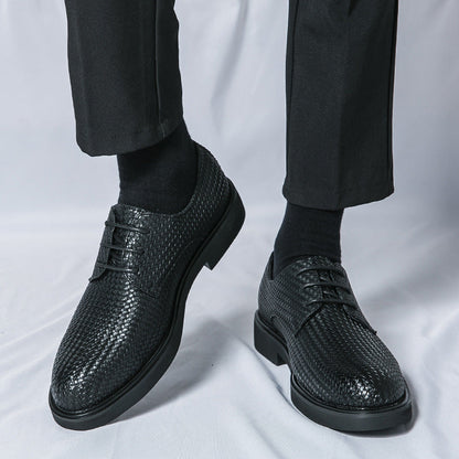 Tristan - Elegante 3D-gewebte Leder-Oxfordschuhe für Herren