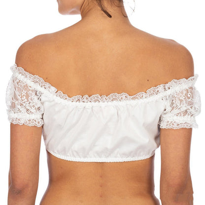 Monique - Retro-Trachtenbluse mit Damen-Spitze