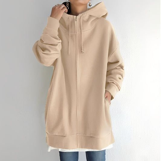 Eleanor - Moderner Samt-Oversize-Hoodie für Damen