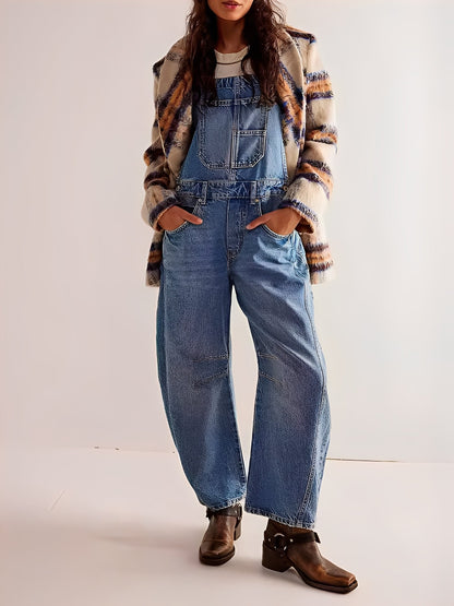 Clarisse - Komfortables Damen-Jeanslatzkleid