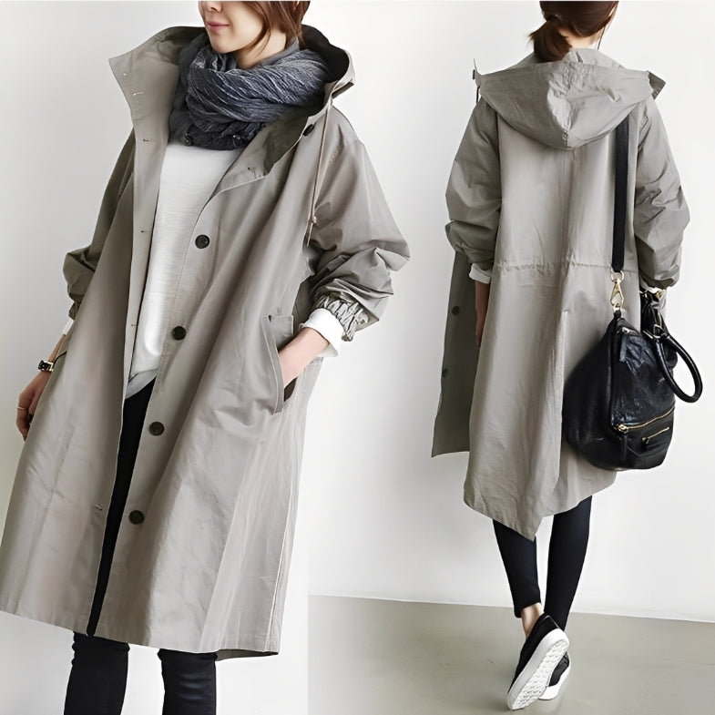 Alicia - Damen-Trenchcoat mit Kapuze