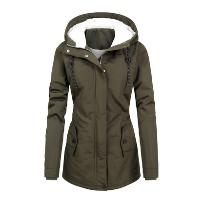 Hilary - Elegante Damen-Winterjacke mit Kapuze