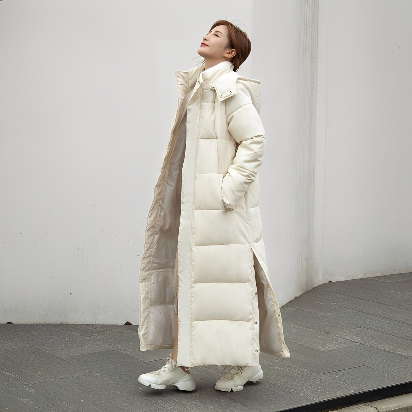 Maylis - Langer, warmer, gesteppter Damen-Wintermantel